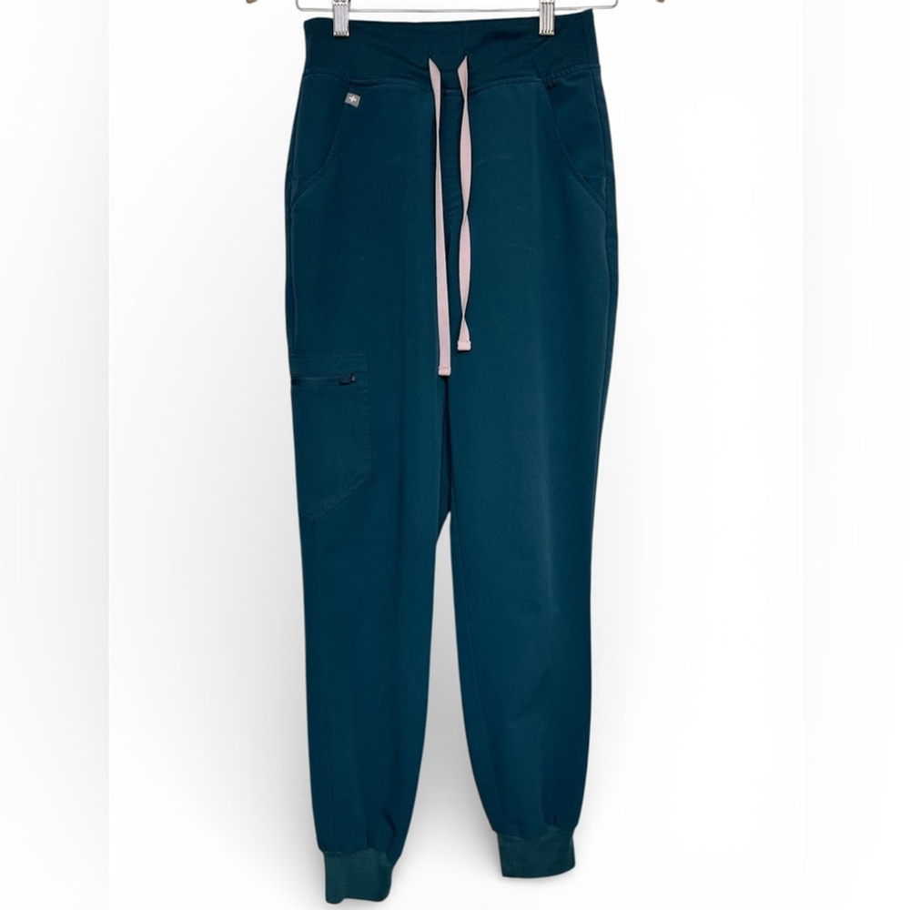 FIGS Zamora Technical Collection Scrub Jogger Pants XS Teal Blue